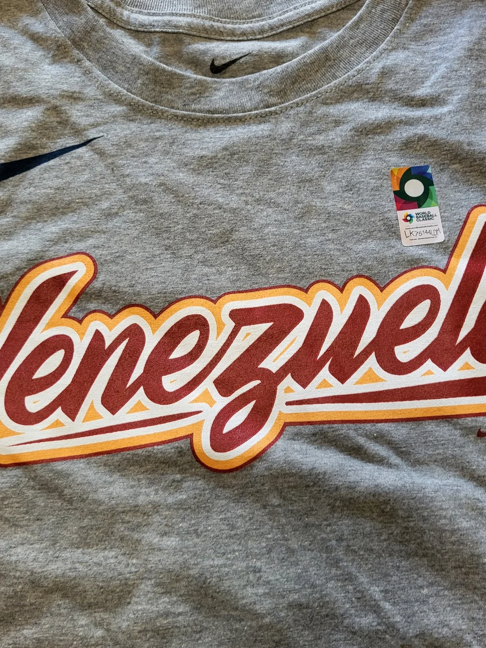 *NEW* Nike Ronald Acuña Jr Venezuela World Baseball Classic Gray T-Shirt Men’s M